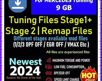 Diagnostic Auto For MERCEDES Tuning 9 GB Tuning Files Stage1,Stage 2...etc Ecu Files Remapping Automobiles Car Repair Tool