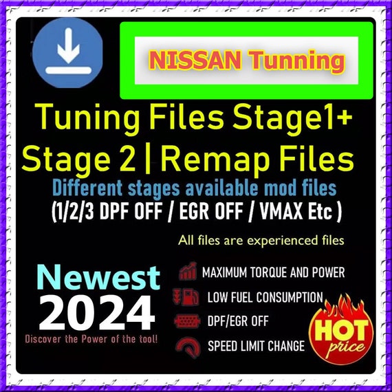 Diagnostic Auto For NISSAN Tuning 12 GB Tuning Files Stage1,Stage 2...etc Ecu Files Remapping Automobiles Car Repair Tool