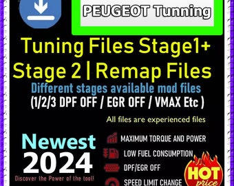 Diagnostic Auto For PEUGEOT Tuning 12 GB Tuning Files Stage1,Stage 2...etc Ecu Files Remapping Automobiles Car Repair Tool