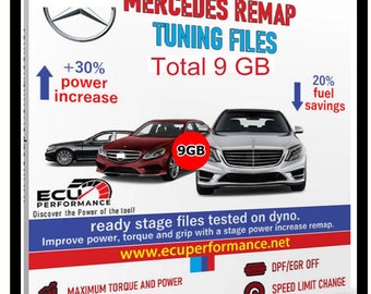 Remapping Ecu Moded files Diagnostic for Car for Mercedes Benz, Stage1, stage 2, etc., remapping tuning files 9 GB Repair Cars