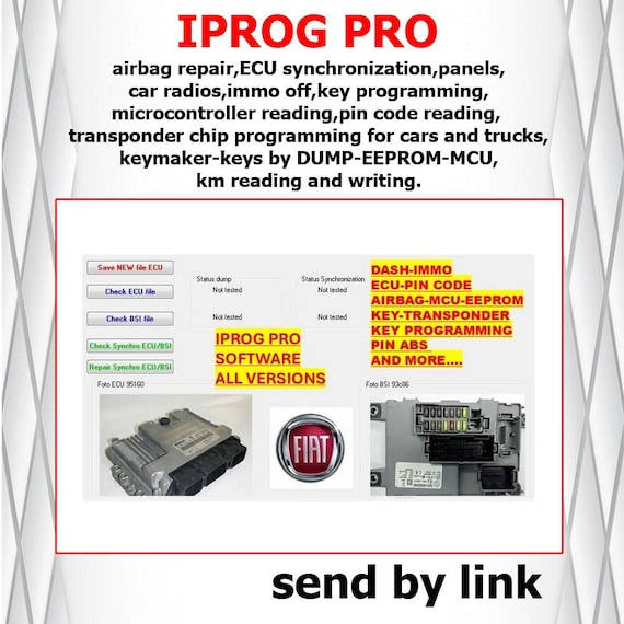 Iprog Pro Car Repair diagnose Program Software diagnostic tool multi ecu repair auto cars airbag repair technical database EEPROM memory