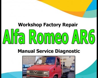 Alfa Romeo AR6 1981–1986 Werkstatt-Werksreparaturhandbuch Service Kfz-Diagnosewerkzeuge Link Handbuch Auto-Fahrzeug-Werkzeug Autoreparatur