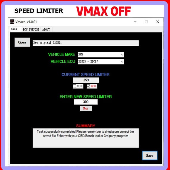 Vmaxr Vmax Off Software Unlock The Speed Limiter of Cars For VAG ALFA BMW Fiat Hyundai Kia Opel Saab Auto Vmax workshop car repair