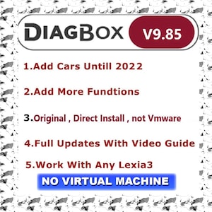 Diagbox 9.85 No Virtual Machine Tool Auto Car Diagnostic Repair Lexia3 91 PP2000 Lexia-3 Diagbox Citroen Peugeot Till 02/2022