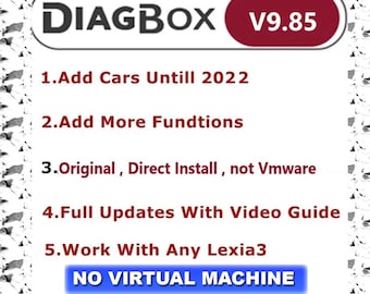 Diagbox 9.85 No Virtual Machine Tool Auto Car Diagnostic Repair Lexia3 91 PP2000 Lexia-3 Diagbox Citroen Peugeot Till 02/2022