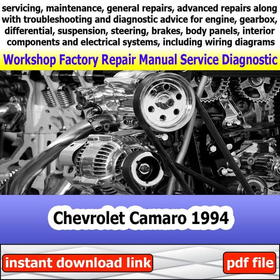 Chevrolet Camaro Model Year 1994 workshop factory repair manual service Automotive Diagnostic Tools link Car Repair