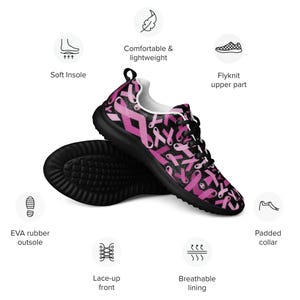 Breast Cancer Ribbons AOP Women’s Athletic Shoes