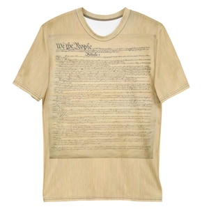 Camiseta AOP de la Constitución de los Estados Unidos y la Declaración de Derechos