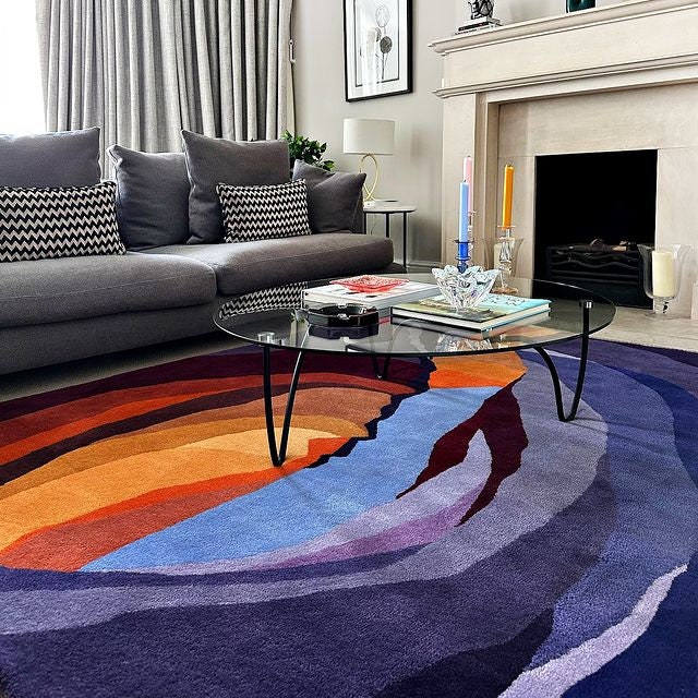 Antelope Canyon Rug jute Rug Free tufted Rug 5x7 area 8x10 Rug 9x12 Rug