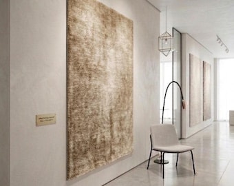 Hand-Tufted Wool Area Rug – Plush Modern Living Room Carpet