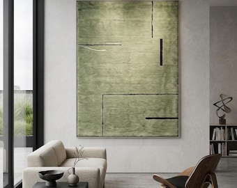 Sage Green Rug, Abstract Wool Hand Tufted Rug, Luxury Area Rug, Sage Wool Carpet, Handmade Carpet 8x10 Rug, 9x12 Rug