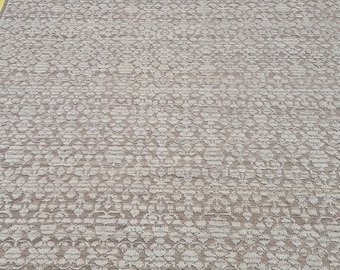 Oceanside rug|Modern Ivory Beige Rug |Hand knotted rug |Area Rug| Blue rug 5x7, 6x9, 8x10, 9x11, 9x12, 10x14, 12x15