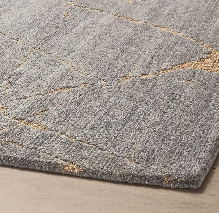 Laxmi Hand-knotted New Zealand Wool Rug, Grey Brown Marble Design - Etsy