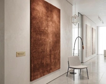 Solid Terracotta Hand Tufted Wool Rug – Thick Pile Modern Area Carpet