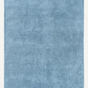 100% Wool Hand-Tufted Modern Area Rug – Plush Ocean Blue Living Room Carpet image 4