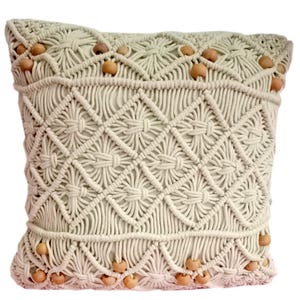 White & Brown Wood Print Cushion Cover Set - 45x45cm