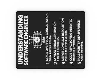 Software Engineer Mouse Pad – Coding Humor, Tech Enthusiast Gift