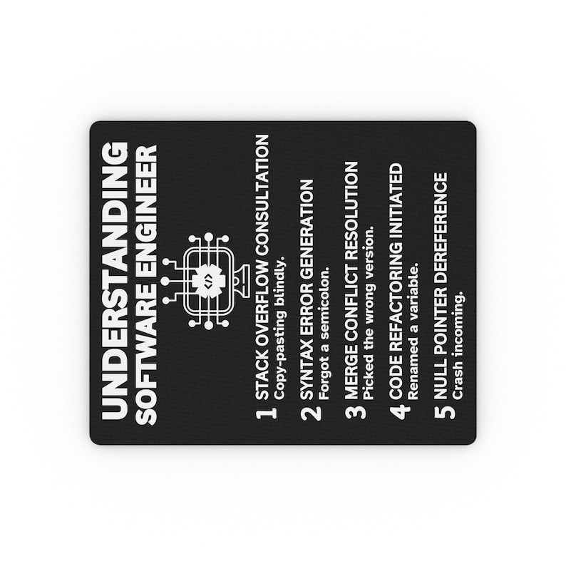 Tapis de souris pour ingénieur logiciel - Coder de l'humour, cadeau pour un passionné de technologie image 1