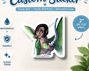 Custom Die Cut Vinyl Stickers | Your Artwork Upload | 2" Waterproof Glossy Finish