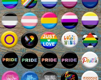 LGTBQ+ Pride Pinback Buttons