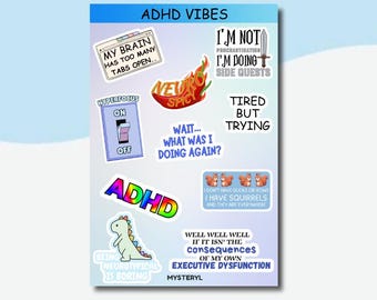 ADHD Vibes Sticker Sheet