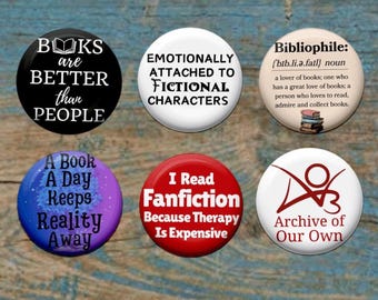 Bookish Besties Pinback Buttons