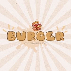 Burger Font | Procreate Font, Groovy Font, Cricut Fonts, Fonts for Crafters, Retro Font, Craft Font, Playful Font, Goodnotes, bubble font