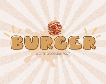Carattere Burger / Carattere Procreate, Carattere Groovy, Caratteri Cricut, Caratteri per Artigiani, Carattere Retro, Carattere Artigianale, Carattere Giocoso, Goodnotes, carattere a bolle