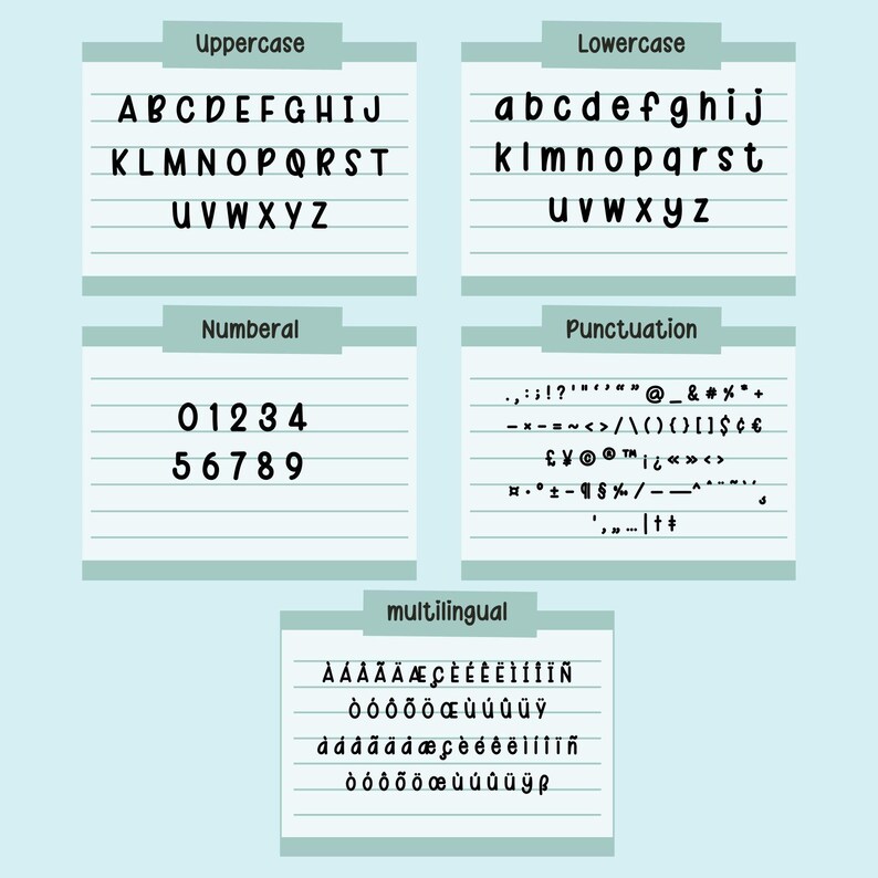 Cute and Neat Handwritten Font for Digital Planner and Student Note ...