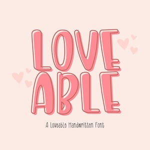 Loveable Font | Cute Font, Handwritten Font, neat Fonts, Farmhouse Font, Procreate Fonts, Planner Fonts, Goodnotes font, Fonts for Crafters