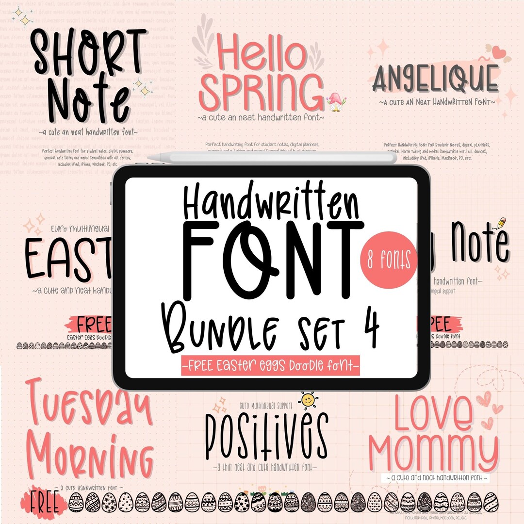 Handwritten Font Bundle: Digital Note-taking Fonts (TTF & OTF) - Etsy