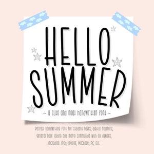 Handwritten Font for Digital Planning Note Taking | GoodNotes & iPad Friendly | Cute Script Font for Digital Journal | Instant Download