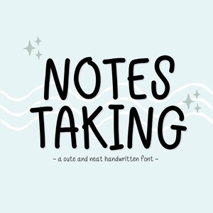 Neat Handwritten Font for Digital Planner and Student Note Taking | Cute and Neat Handwriting Font | Goodnotes & Notability