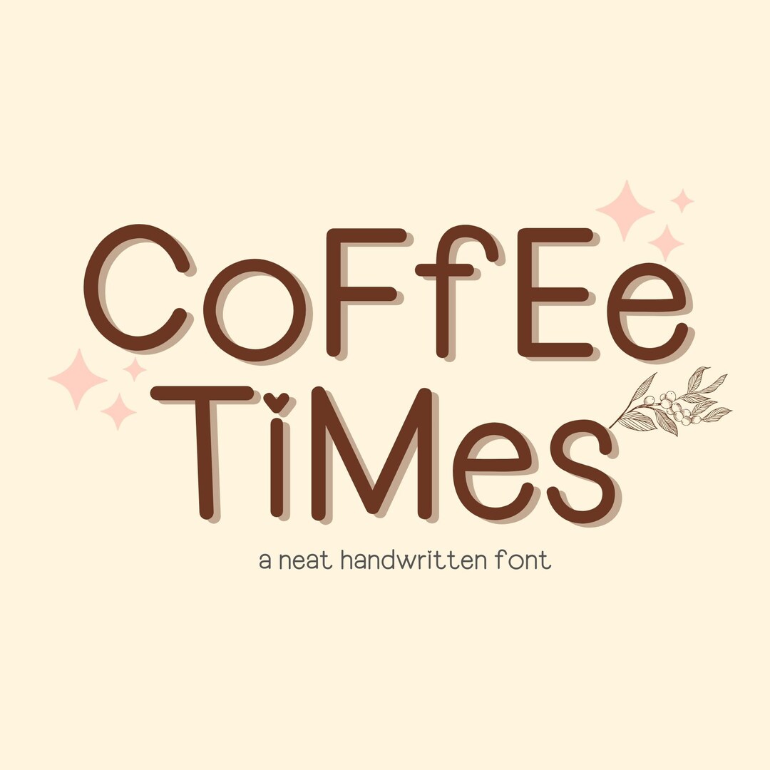 Coffee Times Font Note Taking Goodnotes Study Notes Etsy