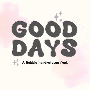 Bubble handwritten font, Procreate Font, Groovy Font, Cricut Fonts, Fonts for Crafters, Retro Font, Playful Font, Goodnotes, bubbly font
