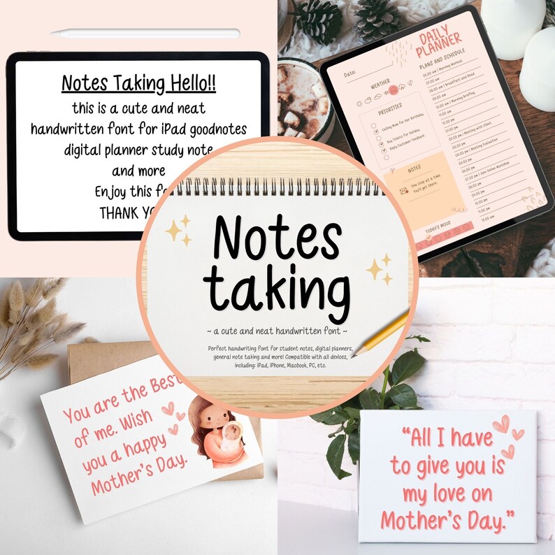 Handwritten Font Bundle: Digital Planner Fonts (TTF & OTF) - Etsy