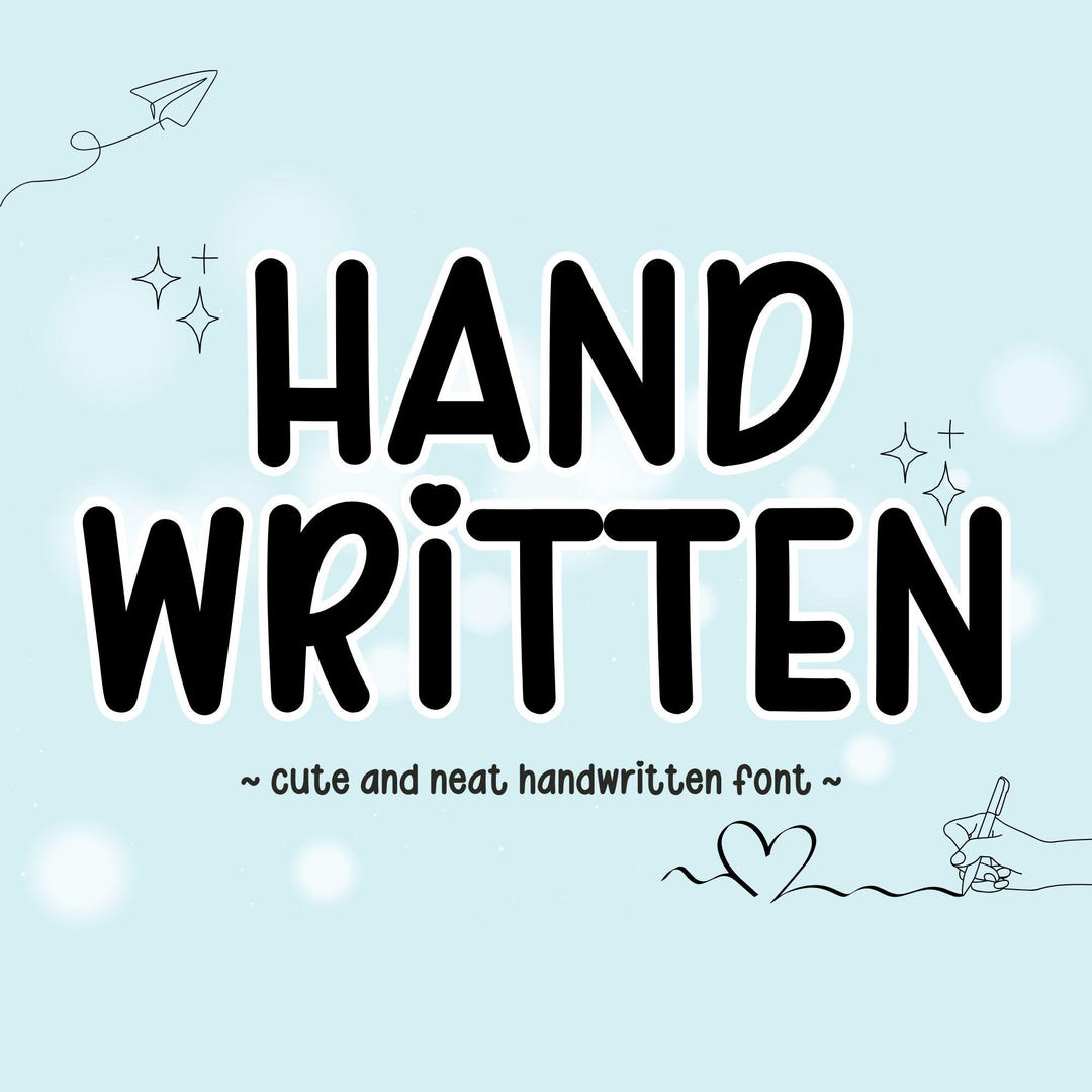 Cute and Neat Handwritten Font for Digital Planner and Student Note ...