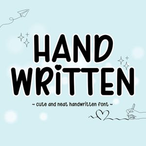 Cute and Neat Handwritten Font for Digital Planner and Student Note Taking Goodnotes & Notability | Journal Fonts | Multilingual | iPad Font