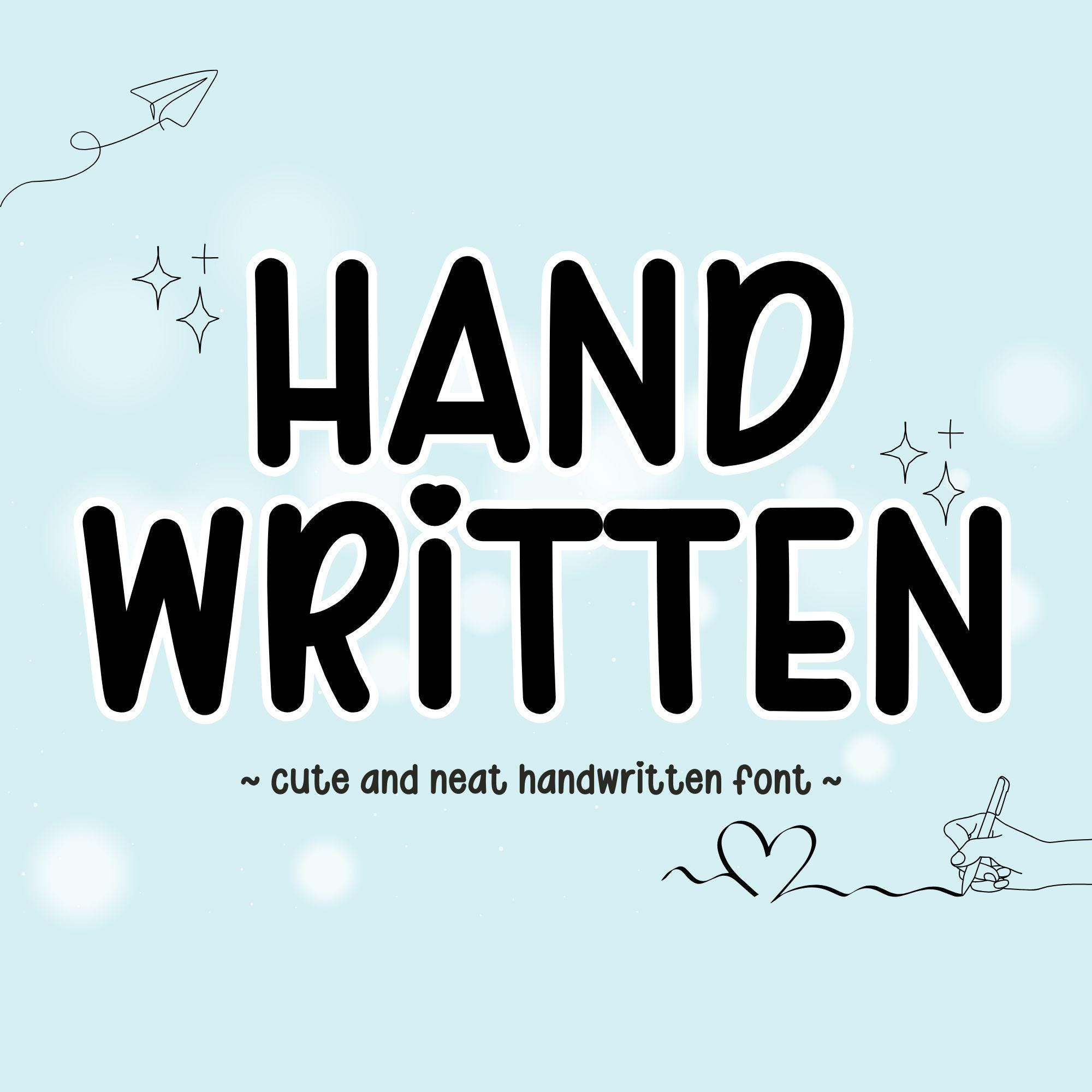 Cute and Neat Handwritten Font for Digital Planner and Student Note ...