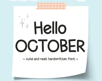 Cute Handwritten Font | Digital Planning, GoodNotes (Instant Download)