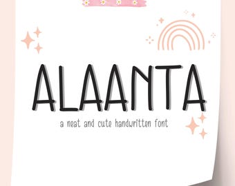 GoodNotes handgeschriebene Schriftart für iPad | Niedliche Schrift und nette Handschrift | Digitaler Planer & Notizen