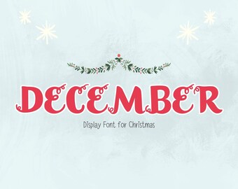 December Font | Farmhouse Font, Procreate Fonts, Goodnotes, Cricut Fonts, Craft Font, Cute Font, Handwritten Font, Planner Fonts