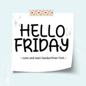 Fuente de script de planificador manuscrita para planificadores digitales, GoodNotes y iPad