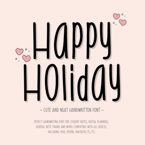 Handwritten Font for Digital Planner and Student Note Taking | Cute and Neat Handwriting Font Goodnotes & Notability, iPad font, simple font