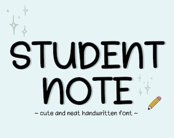 Handgeschriebene Schriftart für GoodNotes | Studenten Note Schriftart (OTF/TTF Digitaler Download)