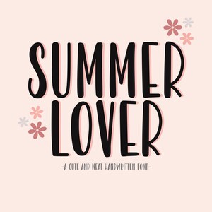 Fonte Summer Lover | Fonte manuscrita fofa para artesãos (TTF e OTF)