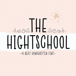 Handwritten Font for Digital Planner and Student Note Taking | Cute and Neat Handwriting Font Goodnotes & Notability, iPad font, simple font
