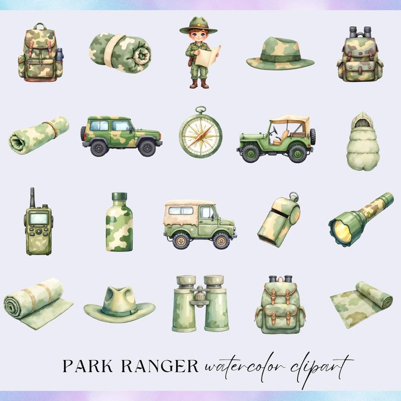 Park Ranger Graphics Park Ranger Clipart Png Bundle, Cute Wildlife Graphics, National Park ...