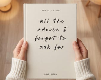 Original product image of Personalized Grief Journal, Loss of Father Gift for Daughter or Son, Letters to my Dad, Custom Name Memorial Notebook, Sympathy gift