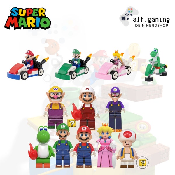 Super Mario Yoshi Nintendo Block Brick Klemm Bausteine Figuren Set - Frei wählbar